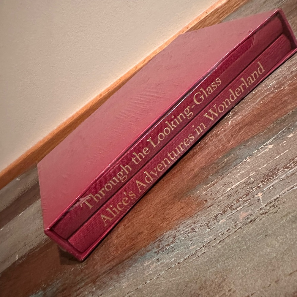 Vintage Alice in Wonderland & Through the Looking Glass set in slipcase